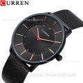 Curren 8303 Ultra Thin Men's Wristwatch Stainless Steel Sport Casual Wrist Watches Rose Gold Waterproof Luxury Man Clock Reloj